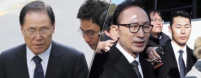김백준 전 청와대 총무기획관과 이명박 전 대통령