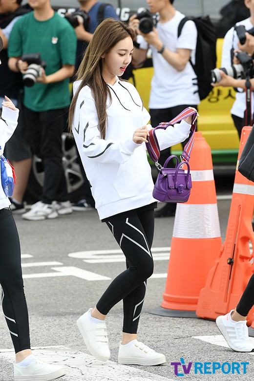 Nayeon of the girl group TWICE is attending the MBC Radio Star 2018 Idol Star Athletics Championships recording at Goyang Girlsium in Goyang Ilsanseo-gu, Goyang-dong, on the morning of the 20th.