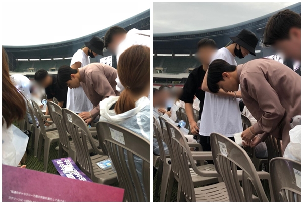 Actors Park Seo-joon and Park Hyung-sik are caught in the group BTS concert.On the 26th, online community and SNS posted photos of Park Seo-joon and Park Hyung-sik, who appeared in the BTS concert LOVE YOURSELF held at the main stadium of Jamsil Sports Complex in Seoul.In the public photos, Park Seo-joon appears in a comfortable shirt without covering his face, looking for a seat, and Park Hyung-sik is checking his seat with a black bungee hat and mask.Park Seo-joon, Park Hyung-sik, has been involved in the KBS 2TV drama Hwarang: The Poet Warrior Youth, which was broadcast in 2015 with BTS member V (Kim Tae-hyung), and has since made a special friendship.Meanwhile, BTS held a concert in Seoul, BTS WORLD TOUR LOVE YOURSELF which was held between the 25th and the 25th, and collected a total of 90,000 audiences.Photo: Online Community