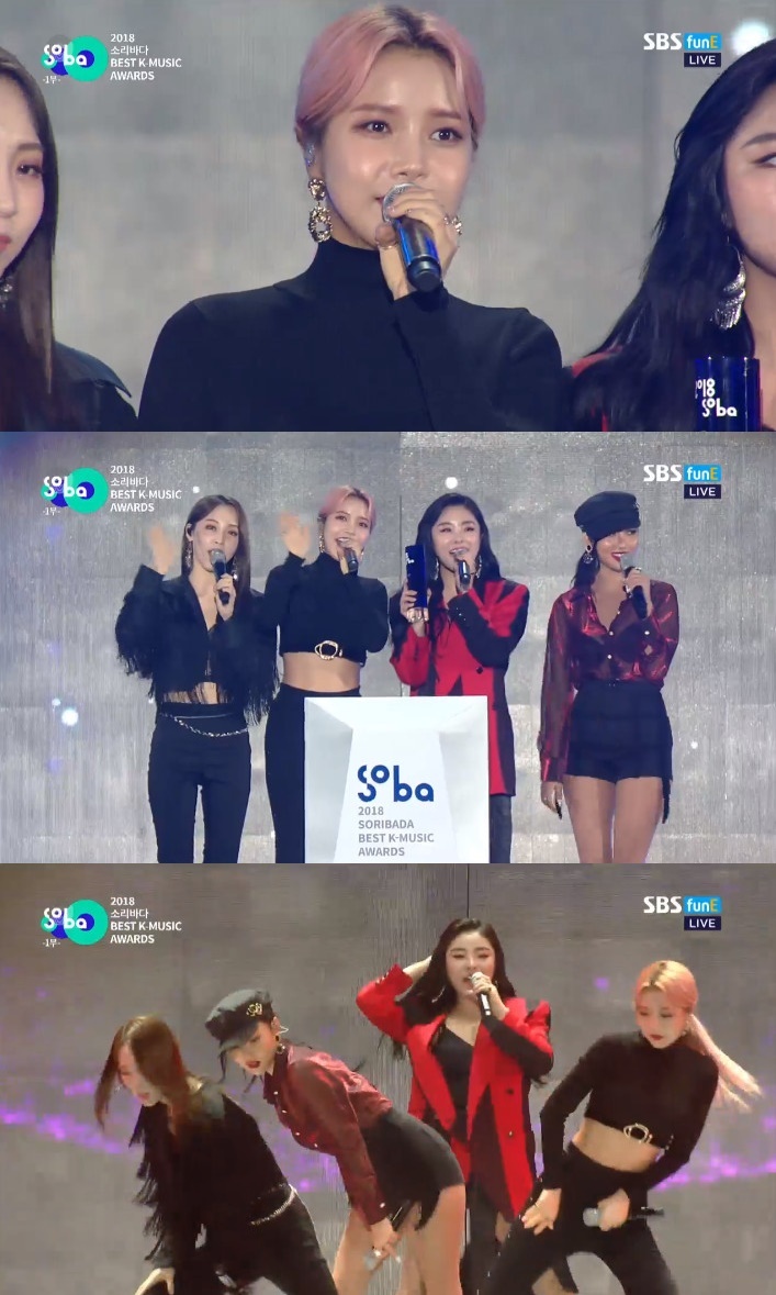 The 2nd Soribada Kei Music Awards was held at the Olympic Park Gymnastics Stadium in Seoul, Songpa-gu, at 6:25 pm on the 30th.Han Seok-joon and Son Dam-bis awards ceremony was broadcast live on SBS funE and Selub TV.MAMAMOO, who won the 2018 Soribada Kei Music Awards, said, I am really grateful for this good award at the Soribada Awards.I am grateful to the staff who are suffering from the invisible place, and I will be a MAMAMOO who will work harder in the future. The 2018 Soribada Kei Music Awards, which celebrates its second anniversary this year, is decorated with a music festival where audiences communicate with the Choi Jing Award Singers and create a wave of cheers under the slogan Make It Wave.At the 2018 Soribada Awards, Tae Jin-a as well as the stage of domestic Choi Jin-sang singers such as BTS, Wanna One, TWICE and Red Velvet.Hong Jin-young, Sul Ha-yoon, etc., and 7SENSES, a unit of SNH48, a popular girl group in China, appeared on stage.