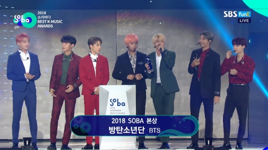 BTS was the main character of the final award of the Soribada Awards.On the afternoon of August 30, BTS won the prize at the 2018 Soribada Best K-Music Awards held at the Olympic Park Gymnastics Stadium in Bangi-dong, Songpa-gu, Seoul.Thank you to the Ami who gave us this award, I would like to say thank you for the Staff who always take care of us behind us, the Big Hit that gave us this award, Jean said.Minjee Lee