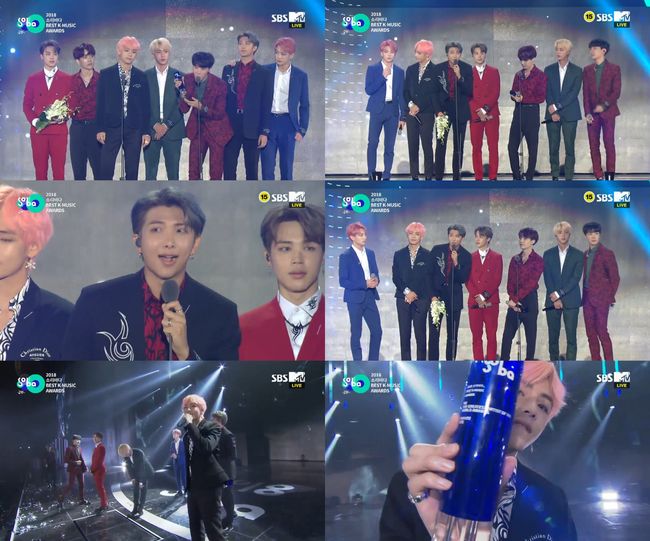 Idol group BTS (BTS) won the grand prize at the 2018 Soribada Music Awards, leaving a meaningful impression to call attention.At the 2018 Soribada Best K Music Awards held at the Seoul Olympic Gymnastics Stadium on the afternoon of the 30th, BTS won the Shinhan Ryu Social Artist, Main Award and Grand Prize, becoming the main character of the three gold medals.First, member Jay Hop said, I think the social power was great, after receiving the Shinhan Ryu Social The Artist Award. I will continue to give happiness and joy to you and our daily life.BTS, which provides a vast amount of content through the Internet, has started communicating through Twitter and blogs since its debut, and has been steadily providing group and personal contents to date.As a result, it was nicknamed the Idol content end king.We always thank Ami, said Jin, who was the member of the main award, and we appreciate the staff and the agency Big Hit Entertainment. Lee Jimin grabbed the microphone and said, Ami, everyone.I thank the staff and once again thank you so much, he said, expressing his gratitude with a sincere voice.There were voices of enthusiastic support for BTS everywhere.Leader RM also gave an impressive impression to the child and attracted attention.We wanted to perform once before we retired as singers, he said shortly after the award. We made it possible for us to perform at this venue three years ago, and you made it as the owner of Gocheok Dome and the main stadium.You made the seven boys special, and youre the ones who have been given the grand prize during the activity, he said.I hope your life will become more special because of BTS. BTS, which presented the stage of the new song Idol (IDOL), was awarded the grand prize and the last stage was decorated with FAKE LOVE.BTS, which debuted in June 2013, is a group that has been active for the sixth year of this year.Big Hit Entertainments man Idol, born by the production of Bang Si-hyuk, is showing colorful performances on the theme of thoughts, dreams and love of teenagers and 20s youth.Among the existing Idols, BTS, which has become hugely popular in the former world, has formed a fandom centered on teenagers such as burning and blood sweat tears following burning, and has since gained a higher popularity through spring day and DNA.It is also named Ali in dozens of World countries including Southeast Asia, the United States and Europe.In a way, BTS had a unspecial Idol time, but it had been a steady walk, with its passion and dreams for music.The traces of that effort have led to a solo concert and a popular Idol group that tours overseas.SBS MTV Broadcast Screen Capture, Big Hit Entertainment Provides