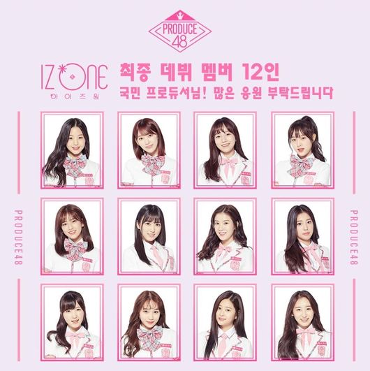 A new group, Aizwon, will be equipped to succeed Io Ai and Wanna One.In Mnet Produced 48 broadcast on the 31st of last month, a total of 12 faces to debut as a global girl group IZWON were released through the final live broadcast.Aizuwons center, which will succeed Ioai Jeon So-mi and Wanna One Kang Daniel, became Jang Won-young.Jang Won-young, who has already attracted attention with his perfect visuals and skills, has become a new national center with Produced 48 following Jeon So-mi and Kang Daniel.In particular, Jang Won-young was twice as happy as his debut on August 31, when he was a birthday, through Produced 48.Jang Won-young said: Actually, its my birthday today, and Im so grateful for the gift of such a high and valuable debut, and thanks to the national producer, Im here.I will be Jang Won-young who is working hard. He poured tears into the peoples producers who made me here.The final 12 people announced on the day were so different from the last ranking announcement, which was a reversal made by national producers.Miho AKB48 Miyazaki, who ranked second in the third ranking ceremony, as well as Miyu AKB48 Takeuchi, 8th NMB48 Shiroma Miru, and 10th AKB48 Shitao Miu all failed to debut.On the other hand, Stone Music Cho Yuri, who was outside the 12th place, Choi Ye-na, Starship Entertainment An Yoo-jin, Ullim Entertainment Kim Chae-won and Urban Works Kim Min-joo ranked in the debut member of IZWON.Miyawaki Sakura of HKT48, who collected topics from the first broadcast, was confirmed as the second place.Miyawaki Sakura is a popular member who ranks third in the 10th AKB48 general election and hopes to play a leading role in Japans popularity.In addition, Yabuki Nako of HKT48 and Honda Hitomi of AKB48 made their debut as Aizwon.Finally, Produced 48 announced the start of global girl group IZWON.Io Ai, born through ProDeuce101 Season 1, and Wanna One, born in Season 2, have all been active as top idol groups in Korea and the world, so the group Izuwon, which was created by Produced 48, is already booked.In particular, IZWON is a Global Girl Group created by combining Pro Deuce101, a national producer who selects idol debut members, and AKB48 system, which is loved as Japans national girl group.Unlike Io Ai and Wanna One, Izuwon is a global team with Korean members and Japanese members. After debut, they will be active in both Korea and Japan.AKB48 members also participated in the Produced 48, which was pointed out that it was a bit disappointing due to the audience rating and topicality than the last two seasons.However, the birth of Aizwon, which starts with a complete idol with both skills and visuals, was enough to amplify the interest of viewers at once.Now that even the eliminated Idol Producer who have been missed due to the reversal result are also a hot topic, the wave of Izuwon throwing into the music industry is huge.What is the synergy effect of Korea and Japans Idol Producer under the name of Izuwon?As a global girl group, attention is focused on the actions of 12 dreamy girls who have just taken a step forward.Mnet offer