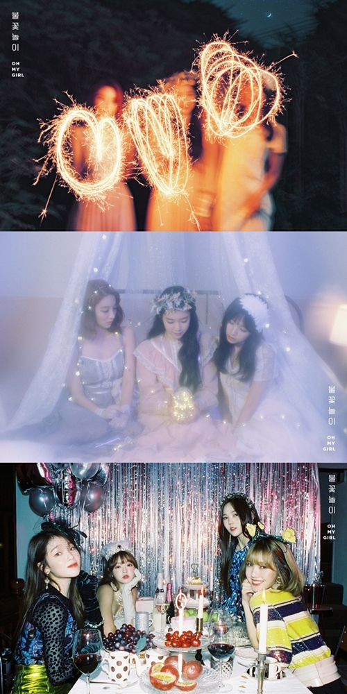 Concept Fairy OH MY GIRL (OH MY GIRL) released three unit teasers of question, raising expectations for a comeback.On the official SNS channel of WM Entertainment, midnight agency, OH MY GIRL 6th Mini Album [Remember me] Fireworks Wednesday Coming Soon 2018.09.10 #OHMYGIRL #OH MY GIRL #OMG #Fireworks Wednesday was opened with three unit teasers.The three unit teasers are images based on flame, canopy, and party. The different atmosphere creates freshness in the boundary of unfamiliar dissonance and completes with the girlic sensibility of OH MY GIRL.The curiosity about the story about the comeback album is amplified more.In the first open teaser, the members of OH MY GIRL are in full swing at Fireworks Wednesday in the darkness where the shape is not visible.The OH MY GIRL look is impressive with its blurred and brilliant sparks.In the second question teaser, OH MY GIRL members Vinnie, Jiho and Arin sit in a canopy bed.It is dreamy and has a faint atmosphere, and a fairy tale and a fantasy mood flows.In the last teaser image, Hyojung, Mimi, and Seunghee are enjoying a party with a wine that is completely different from the previous teaser.The visuals of OH MY GIRL, which is sophisticated and chic, and the more subtle sensibility add to the expectation of this album.OH MY GIRLs mini-6 album Remember me includes a total of five songs, including the title song Fireworks Wednesday.The title song Fireworks Wednesday is a song about memories of girls who are remembered as Fireworks Wednesday embroidering the black sky. It unravels the memories that the girls kept with various emotions such as happiness, sadness, sadness, and waiting, and the dynamic and beautiful melody is impressive.