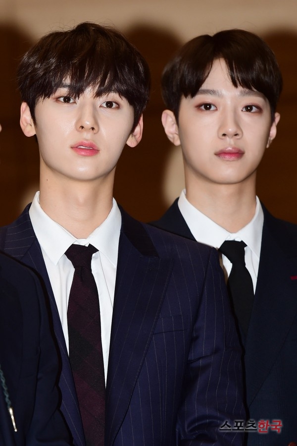 Wanna One Hwang Min-hyun Ry Kwan-lin is attending the 2018 National Brand Conference held at the National Assembly Hall in Yeouido-dong, Yeongdeungpo-gu, Seoul on the afternoon of the 5th.The winners of the National brand awards were violinist Jung Kyung Hwa in the arts division, idol group Wanna One in the culture division, and Olympic Skeleton gold medalist Yoon Sung Bin in the sports division.
