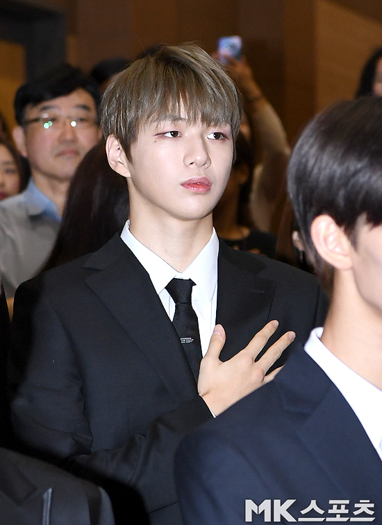 The 2018 National Brand Conference was held at the Yeouido National Assembly Hall in Seoul on May 5.Group Wanna One member Kang Daniel is playing National ceremony.
