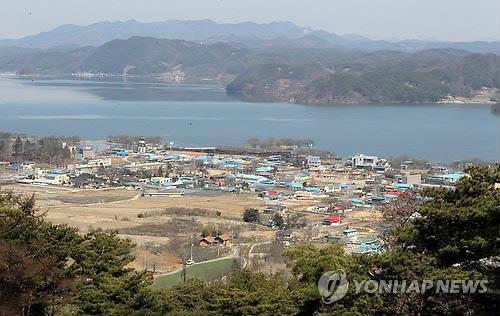 봉수산서 바라본 예당호 전경 [연합뉴스 자료사진] 김준호 기자 촬영