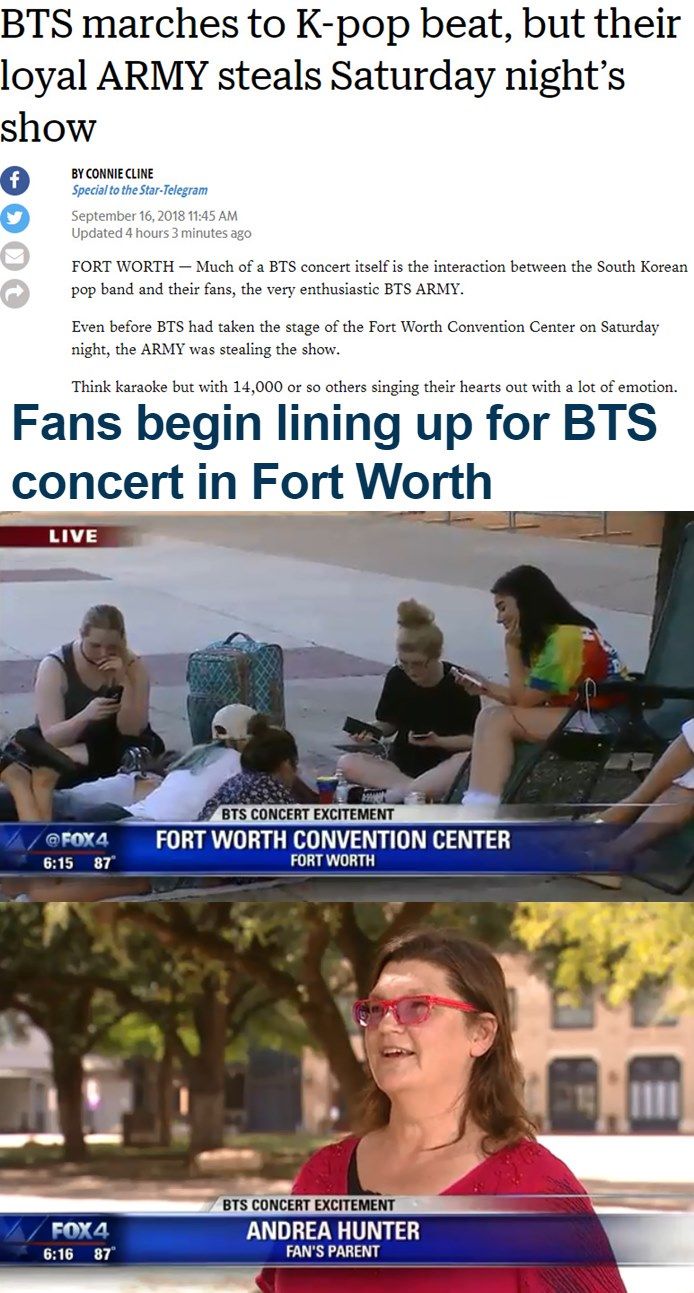 The Fort Worth local media reported on the 16th (local time) that they were surprised by the huge popularity through a review article of BTSs Love Yourself tour on the 15th.We can not enter the tent because we have not had a used ticket deal for more than $ 2,000, as well as fans who started tenting in front of the convention center, which is a venue from the 14th.In the performance, RM said, Thank you to all the fans who waited for the rainy weather to get tickets and enter the seat.Inside the performance, fans Passion was overflowing: Think of karaoke with 14,000 people in, the shouts were so huge that they were stinging.Even though the performance was finished with the Mike Wazowski drop, the fans continued to do so.BTS goes to Canada after performing on Wednesday in Fort Worth.