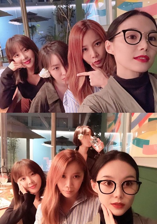 Group Brown Eyed Girls have gathered in one place.JeA released two photos on her Instagram account on Tuesday night, with the caption Love. hbd. member Miryo also wrote, Brown Eyed Girls.I love you and post the same picture to collect your gaze.The photo shows Narcia and Gain, including Miryo and JeA, on September 20th, as Gains birthday, a gathering to celebrate Gains birthday.Especially, unlike the members who are actively performing in entertainment activities through entertainment and album activities, Gain, who has not been able to see his face for a while, is pleased to show up for a long time.In addition, Brown Eyed Girls full-length album was released in 2015 after the 6th album BASIC, which was not heard.In the midst of this, the fans responded with a hot response such as Gain was alive, I missed you so much, BAGAL is the best, I am the perfect.