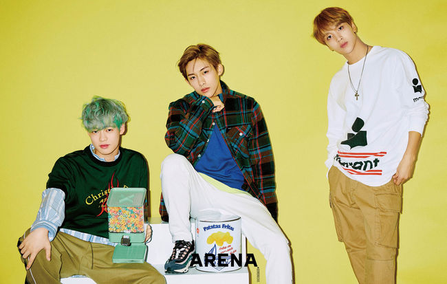 NCTs Win Win, Chunler, and Hae Chan have released pictures of Hello, Schoolgirl visuals.In this picture, which was held in the October issue of the mens fashion magazine Arena Homme Plus, Win Win, Chunler, and Haechan gave off the feeling of youthful youth.I showed a different look every cut with a full of excitement, and I was impressed by the staff.Those who showed off their colorful charms in a colorful background added to the cheerfulness of the interview with a pleasant attitude.The Meeting picture presented by NCTs Win-Win, Chun-Rer, and Hae-chan can be seen in the October issue of Arena Homme Plus.Arena Homme Plus.