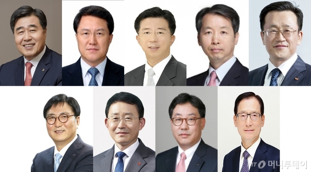 왼쪽 위부터 김형 대우건설 대표, 이영호 삼성물산 사장, 임병용 GS건설 사장, 박동욱 현대건설 대표, 조기행 SK건설 부회장, 박상신 대림산업 대표, 하석주 롯데건설 사장, 이영훈 포스코건설 사장, 성상록 현대엔지니어링 사장 /사진제공=각 사