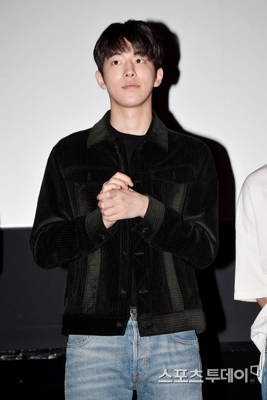 Actor Nam Joo-hyuk attends the stage greeting of the movie Ansi City at the Gimpo International Airport Lotte Cinema in Seoul on the afternoon of the 22nd.Ansi City, starring Jo In-sung Nam Jo-hyuk Park Sung-woong, Bae Sung-woo, and Tae-gu Seol Hyun, is an action blockbuster depicting the 88-day Ansi City battle of Goguryeo and Tang Dynasty, which is said to be the most dramatic and great victory in East Asia war history.2018. 09. 22.