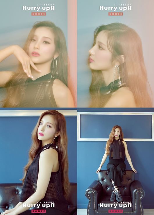So-hee (SO-HEE), who is about to debut solo, has released images that herald a new concept.So-hee posted the concept images of her solo debut single Hurry Up on the official SNS at 0:00 on the 8th.In the public image, there is a picture of So-hee, who wears a sophisticated black see-through costume, takes various poses, and boasts an elegant and alluring charm.In the photo, So-hee caught the attention of those who see it as beautiful beauty full of feminine beauty.Especially, it stole the hearts of fans by radiating not only the unique pure and innocent charm but also the fascinating sexy that was not shown at the time of groUp activity.So-hee, who has announced the concept and visual that will be introduced after his solo debut through this concept image, is preparing for his solo debut to show more Upgraded Music and stage.So-hee, who is making his solo singers official debut with a new song Hurry Up, written and featured by the Music industrys leading Music source, Kang-Red Puberty, plans to show various charms that maximize his own strengths, which are different from what he has shown before.Especially, the solo debut song Hurry Up is expected more because it is the first song that a red adolescent presented to another artist.So-hees solo debut single Hurry Up, which will feature special collaboration with red puberty, will be released on various online Music sites at 6 p.m. on the 18th.Hunners Entertainment Provides