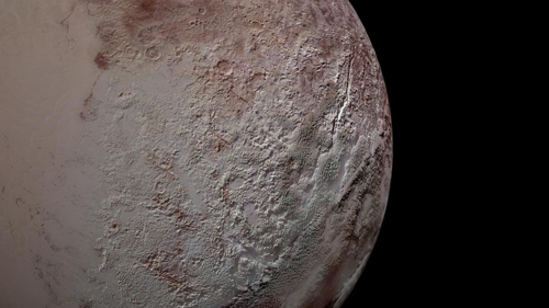 명왕성의 칼날 같은 표면 [출처: NASA/존스홉킨스 대학 응용물리연구소]
