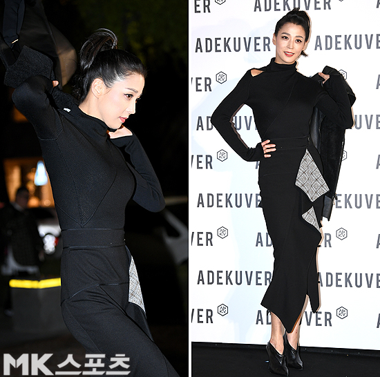 The Adekube (ADEKUVER) launch event was held at the Flagship Store in Sinsa-dong, Gangnam-gu, Seoul on the afternoon of the 11th.Actor Han Go-eun attends the event.Han Go-eun was stylish in black fashion on the day.