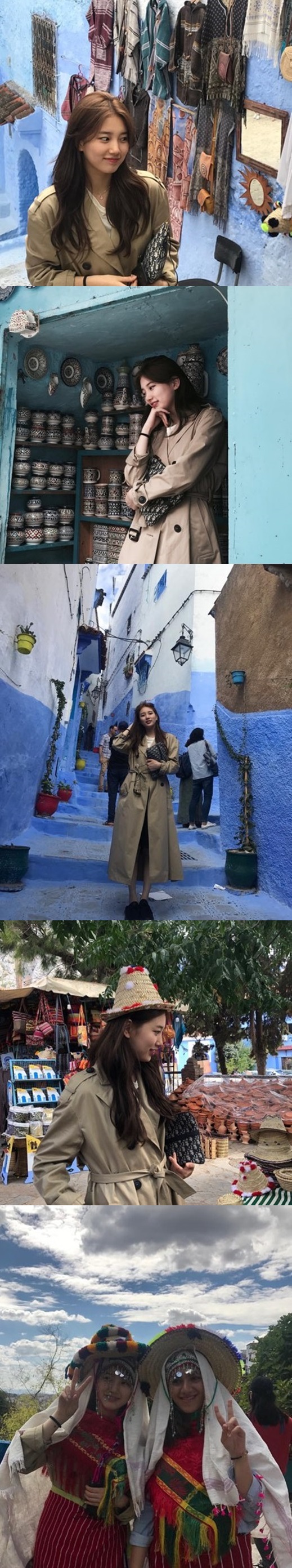 Singer and actor Bae Suzy has told of his recent situation in Morocco.Bae Suzy posted a number of photos on his instagram early on the 11th with an article entitled Oh, go away ... I look at you because you are cute.Bae Suzy in the public photo enjoys Morocco everywhere.Especially, the trench coat over light makeup creates a unique atmosphere of Bae Suzy, and the humorous expression adds cute charm to the attention.Fans also responded such as When is Bae Suzy not pretty, Bae Suzy Is what and Cute is twice.Bae Suzy stays in Morocco, a new drama Vagabond, which is breathing with Lee Seung Gi.Vagabond is a drama depicting the process of a man involved in a civil plan crash digging into a huge national corruption found in a concealed truth.