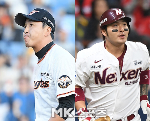 정우람과 박병호. 한화와 넥센의 대결은 방패와 창의 대결이다. 사진=MK스포츠 DB