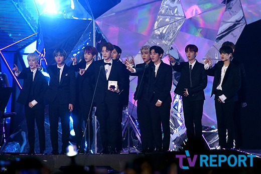 Group Wanna One is attending the 2018 MGA Awards at the Incheon Namdong Gymnasium in Susan-dong, Namdong-gu, Incheon on the afternoon of the 6th.