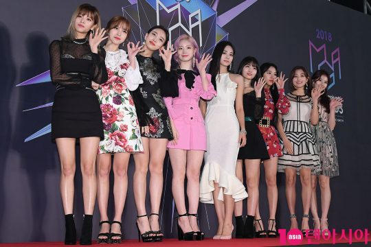 Group TWICE attended the 2018 MGA (MBC Plus X Genie Music Awards) red carpet event held at the southeast gymnasium in Susan-dong, Incheon on the afternoon of the 6th.