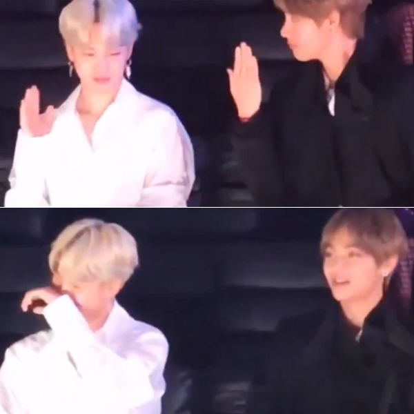 Group BTS members Jimin and V were spotted bursting into a snag.On the 6th, the video site YouTube posted a video showing BTS Jimin and V attending the 2018 MGA awards ceremony.TWICE (TWICE), which recently released a new song YES or YES, also attended the awards ceremony.BTS Jimin and V attracted attention with their charming Chain Reaction to TWICEs hit song performance.The brutal Chain Reaction of the rough V and Jimins shameful imitation made me happy.Meanwhile, BTS won a total of 11 awards including the singer of the year and the digital album of the year in 2018 MGA.Photos • YouTube