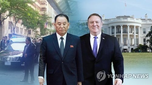 김영철·폼페이오 북미고위급 회담 연기(CG) [연합뉴스TV 제공]