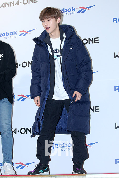 Group Wanna One Hwang Min-hyun attends the Reebok Classic X Wanna One Fan Event held at Sejong University in Gwangjin-gu, Seoul on the afternoon of the 11th.news report