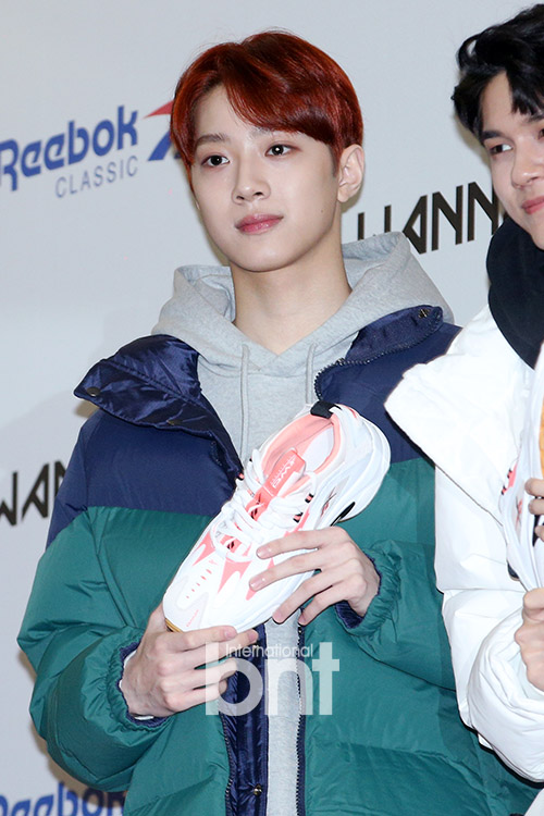 Group Wanna One Lai Kuan-lin attended Reebok Classic X Wanna One Fan Event held at Sejong University in Gwangjin-gu, Seoul on the afternoon of the 11th.news report