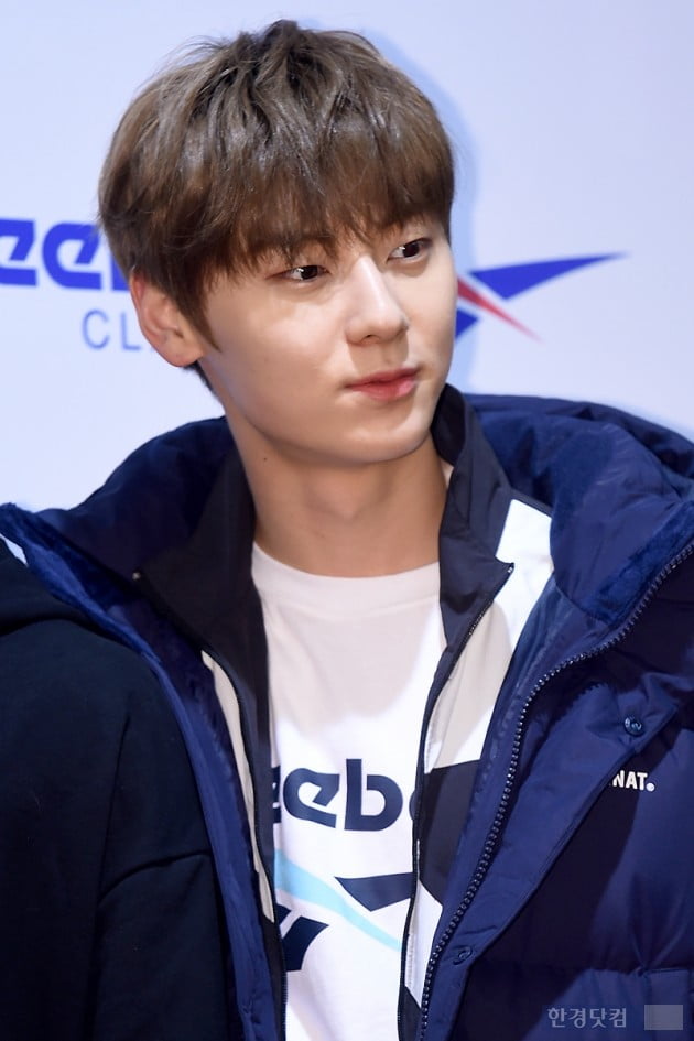 <p>Group Wanna One Hwang Min-hyun this 11 Afternoon Seoul military auto Sejong University Ocean Hall opened in Reebok X Wanna One fan eventto attend to the photo.</p>