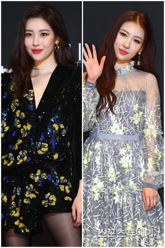 Elle Style Awards 2018 Photo Call Event was held at Grand Intercontinental Seoul Parnas in Samsung-dong, Seoul, Gangnam-gu on the afternoon of the 12th.Singer Sunmi and YouTuber RISABAE, who attended the event, caught the attention of the audience with their similar appearance.