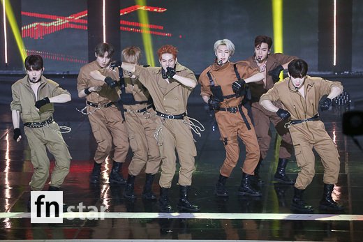 Group Monsta X is showing off the stage at SBS MTV The Show held at Sangam-dong SBS Prism tower in Mapo-gu, Seoul on the afternoon of the 13th.