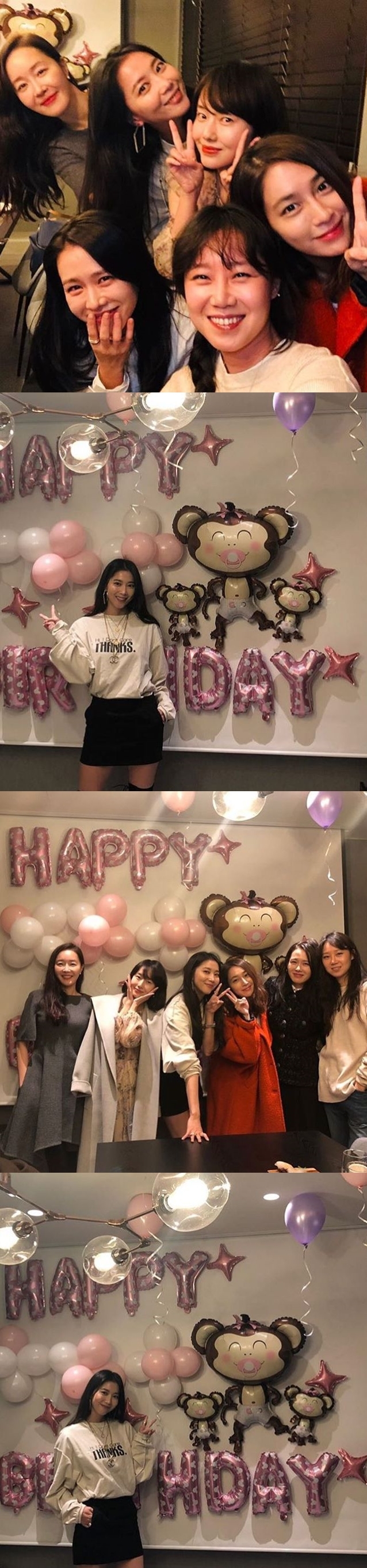 Seoul=) = Actor Oh Yoon-ah opened the Birthday Party with close associate Actors.Oh Yoon-ah posted several photos on her Instagram account on Tuesday with her birthday co-workers.The photo shows the birthday hero Oh Yoon-ah, Son Ye-jin Gong Hyo-jin Lee Min-jung Lee Jung-hyun Um Ji-won.They are all having a happy time with a bright smile.In particular, Oh Yoon-ah draws Eye-catching with a smile on his finger in front of a wall decorated with balloons.On the other hand, Oh Yoon-ah will appear on MBCs new weekend drama Promise with God ahead of the first broadcast on the 24th.MBC Real Man 300, which is broadcasted every Friday at 9:55 pm, is also appearing.
