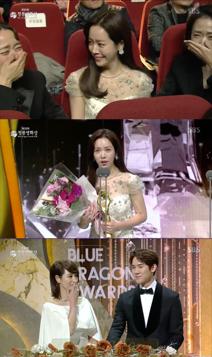Han Ji-min gave Kim Hye-soo a special thanksThe 39th Blue Dragon Film Awards held at the Seoul Peace Hall in Kyunghee University, Dongdaemun-gu, Seoul, was held as an actor Kim Hye-soo and a society of soft stone.The honor of the Best Actress Award was held by Han Ji-min.Han Ji-min was rated as acting in life through the movie Miss Back and received great love from critics and audiences.Han Ji-min said: Thank you very much for the glorious award.For Actor, the time to be able to top model a new character comes to me with gratitude for the difficulties and grievances that I have had during that time, but many of the difficulties that were not short until this movie came to the world came to me with a great weight.It seems that the fact that the movie Miss Back has the heart that can stand here at the end of the heavy and difficult time.Miss Back was very interested in showing the dark and sick reality of society through movies. I hope this award will be rewarded to those who have done the movie with the same heart. Director Izzy One, who has endured the difficult journey.I want to give this honor to all actors and staff including Kwon So Hyun Actor who fought fiercely.And I am always grateful to the representative who walks my way together and all the family members of my agency. Han Ji-min also said, Kim Hye-soo, who always gives me a good example, always tells me a good word.I am so grateful. Kim Hye-soo, who received a message of appreciation from his junior, showed his overwhelming feelings and attracted attention.Finally, Han Ji-min said, I will not be able to bear the weight of this prize heavily, but I will be an Actor who always plays Top Model regardless of the size of the movie or role without taking the prize as a courage or fearful moment while acting in the future.