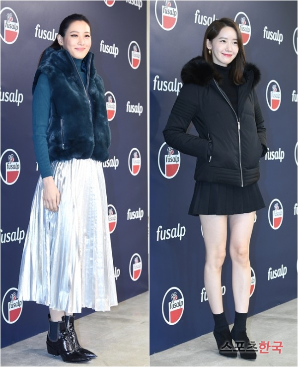Actor Claudia Kim Im Yoon-ah attends an event commemorating the opening of the outer brand FUSALP store at the Pujob Flagship Store in Sinsa-dong, Gangnam-gu, Seoul on the afternoon of the 3rd.