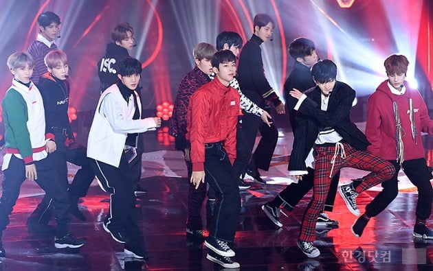 The group The Boyz is performing at the SBSMTV The Show on the afternoon of the afternoon at SBS Prism Tower in Sangam-dong, Seoul.