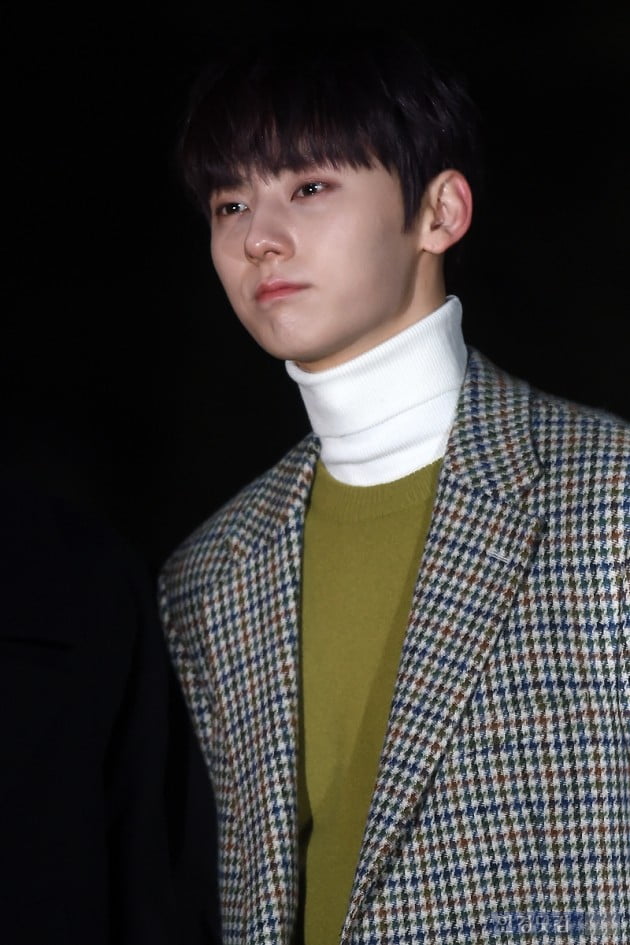 Group Wanna One Hwang Min-hyun attended Music Bank rearsal held at the public hall of KBS New Building in Yeouido, Seoul on the morning of the 7th.