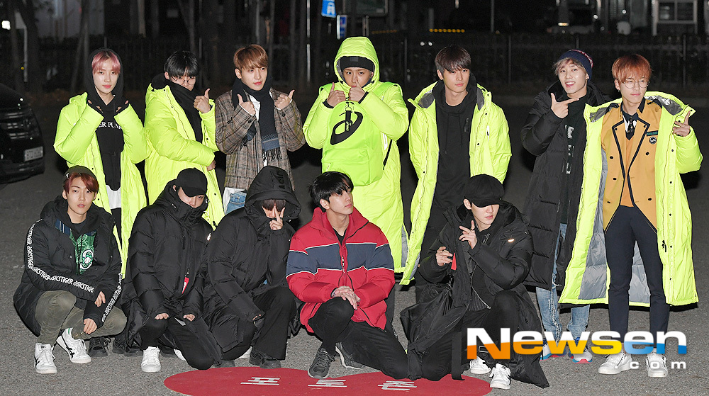 KBS 2TV Music Bank rehearsal was held at the public hall of KBS New Pavilion in Yeouido, Yeongdeungpo-gu, Seoul on December 7th.The group The Boyz are posing on the day.