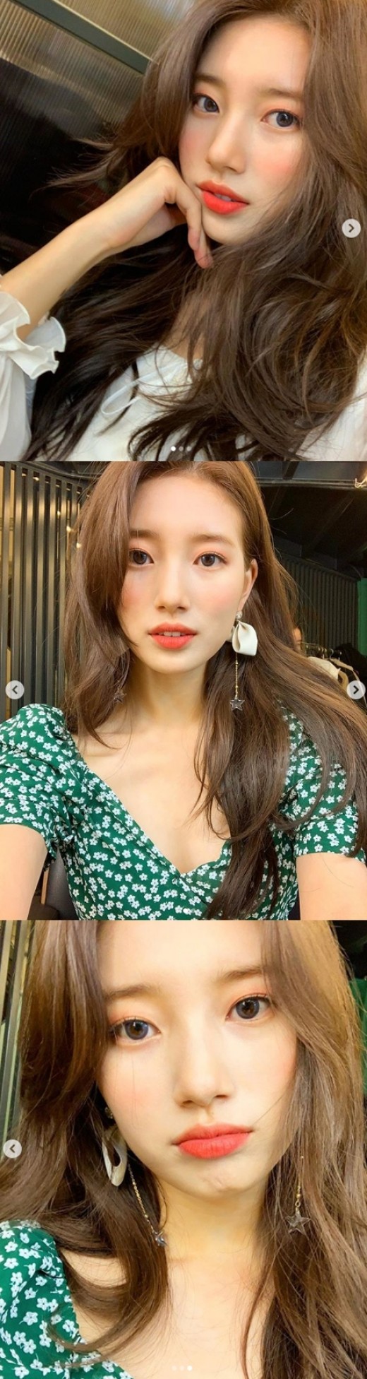 Bae Suzy has announced his latest situation with SelfieBae Suzy posted a picture on his instagram on the afternoon of the 12th with an article entitled Sig is out.The photo posted included Bae Suzys Selfie, a pure yet sexy charm that emanated from the huck sound of Beautiful look.Bae Suzy will make a comeback next year with SBS Drama Vagabond, which he breathed with Lee Seung-gi.