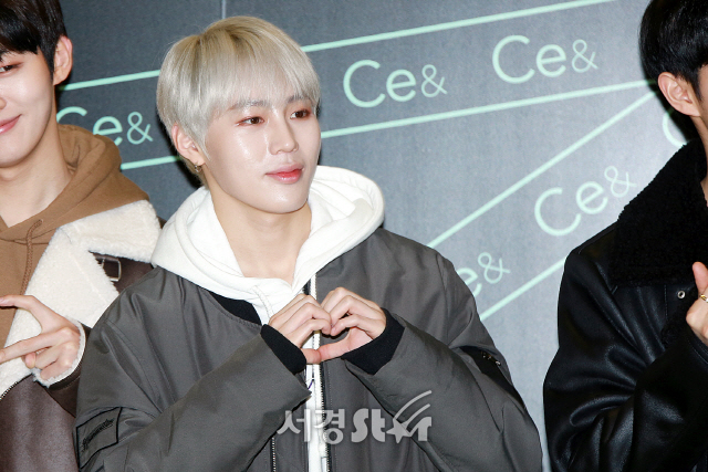 Wanna One (Wanna One) member Ha Sung-woon poses in attendance.