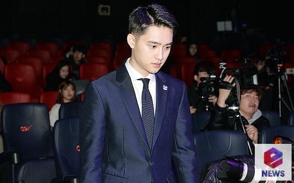 Actor D.O. is attending the film Underdog Production Briefing Session at Appgujeong CGV in Sinsa-dong, Gangnam-gu, Seoul on the 21st.