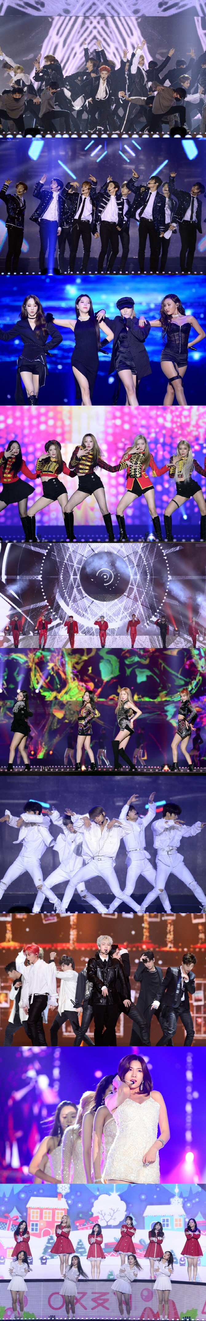 2018 SBS KPop year-end festival, which was broadcast live from 5:30 pm on the 25th (Tuesday) at the Kai Dome in Gocheok, Seoul, was hosted by Jeon Hyun-moo and Jo Bo-a, while BTS, EXO, Wanna One, REDVelvet, WINNER, Apink, Stern, Monstar, NCT, Se. A total of 18 teams, including Bentin, Bitobi, TWICE, Black Pink, iKON , Mamamu, Momo Land, GFriend and GOT7, gathered in one place.This years slogan was THE WAVE, focusing on the Korean Wave craze, as in 2018, when the popularity of our singers was higher than ever around the world, centered on BTS.The KPop year-end festival consists of a limited special stage of KPop year-end festival that encompasses the past, present and future of Korean Wave and a variety of stages to look at the performances of artists this year.The NEW WAVE section marked the start of the festival with the stage of new artists who spent the year hot, including Stray Kids, The Boys, (girls) children, and Momo Land.Following the stage of REDVelvet, Icon and Apink, the cover stage of the hit songs of senior Idol was also unfolded.In NEWTRO WAVE, REDVelvet and TWICE collaborated on S.E.S.s Dreams come true, and Monstar, Seventeen, and Wanna One set up a new retro stage with the KPop near-end festival limited edition, which covered 2PMs Again & Again stage.GFriend set up a sensible winter stage that was summer summer and winter winter.EXOs Baek Hyun, Chen, Chan Yeol, and Dio appeared in white suits on the stage where the Land piano was placed, and called Miracle of December to raise the year-end atmosphere to the fullest.The first part ending of KPop year-end festival was finished with hip-hop.Through LEGENDARY WAVE, Korea Hip Hops Origin, Tiger JK, Yoon Mi-rae and Beeji decorated the first part ending.Followed by Mama Mu Moon, Apink Bomi, GFriend Galaxy, and TWICE Dahyun announced the start of the second part with the cover stage of the big bang.The main character, who took the best one minute of the day (based on Nielsen Korea Seoul Capital Area), was WINNER Song Min-ho, who first released the solo new song stage.Song Min-ho, who appeared in colorful yellow costumes, boosted the atmosphere with the Millions, which was presented with WINNER members following the solo song Anakne.This was not the only initial public release.Seventeen released the Korean version of his debut title song CALL CALL CALL! for the first time at KPop year-end festival.The BTS stage, which had its best year of the year, also followed: BTS proved popular with a medley of six hits at the KPop year-end festival.Starting with No more Dream, I set the stage with colorful performance including Sang Man, Kae, Burning, DNA and Idol.The ending was decorated by EXO, which led to the peak of the fever of the Gocheok Dome with Love Shot and Tempo.EXO has decorated the United States with stage design and sophisticated performance using motorcycles.Despite the spectacular cast, distracting Camera walking and sound accidents were disappointing.Rather than putting singers and performances on the screen on the stage of Black Pink and GFriend, they bought fans originality with full shots, air shots, and vertical bird eye views.The sound was not heard, or the blinking lights were sad.The ratings of Nielsen Korea accounted for 5.0% and 7.0% nationwide. The audience rating of 2049 based on Seoul Capital Area was 5.1%.kim yun-ji