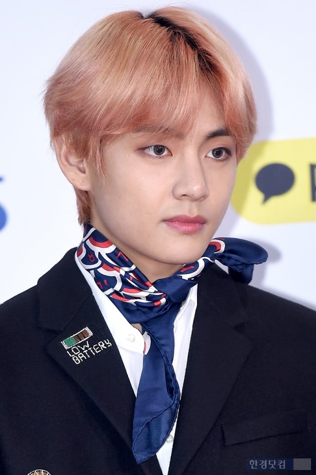 Group BTS V attended the 2018 SBS Song Daejeon red carpet event held at Gocheok Sky Dome in Gocheok-dong, Seoul on the afternoon of the 25th.