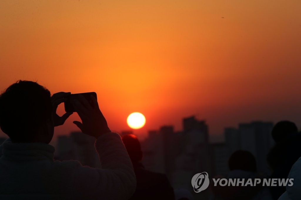 석양 이미지