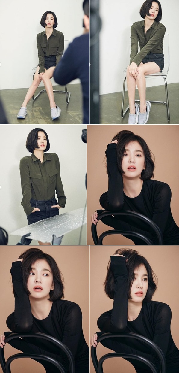 Song Hye-kyo showed off her modest yet sexy charm.Actor Song Hye-kyo posted several photos on his SNS on the 3rd day as a photo shoot scene.In the open photo, Song Hye-kyo is posing in a short pants and wearing sneakers.The subtle atmosphere and fascinational Song Hye-kyo beauty shines, especially while Song Hye-kyos legs are pulling Eye-catching.In another cut, Song Hye-kyo looks sexy in a black costume, with a glamorous features on her innocent make-up.On the other hand, Song Hye-kyo is breathing with Park Bo-gum and lover through TVN Boyfriend which is currently on air.Photo: Song Hye-kyo Instagram
