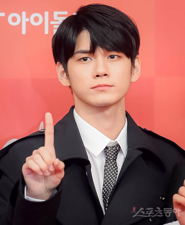 Wanna One Ong Seong-wu poses at a photo wall ahead of the awards ceremony for the 33rd Golden Disk Awards digital soundtrack category at Gocheok Sky Dome in Guro-gu, Seoul on the 5th.The 33rd Golden Disk Awards will review the album and soundtrack released from December 1, 2017 to November 30, 2017.The quantitative evaluation of record sales volume and digital soundtrack usage is the target, the main prize and the new prize candidate.The awards ceremony for the digital soundtrack category was attended by (girls) children, Cheongha, Wanna One, Roy Kim, Black Pink, red puberty, icon, Twice, GFriend, Mamamu, BTS and Lim Chang-jung.