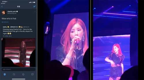 Pop star Charlie Fuss has praised the group Apink Park Cho-rong.On Friday, Foos posted an article entitled Wow, whos that? as Park Cho-rong retweeted a video that covered his song Don For Me.Park Cho-rong performed solo at the 5th Apink solo concert on the 5th; he caught the audiences attention with his alluring stage.Earlier, Fuss claimed to be a fan of the group BTS, and in November, he collaborated with BTS at the 2018 MGA held at the Namdong Gymnasium in Incheon.As Fuss has shown interest in the Park Cho-rong stage, it is expected that another collaboration stage will be born.Meanwhile, Fuss played a solo concert at the Jamsil Indoor Gymnasium in Seoul last November.Photo l Fuss Twitter Capture