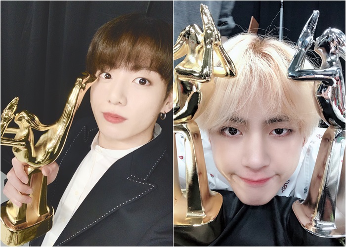 BTS members delivered their trophy shots and awards through official Twitter on the 7th.The members in the public photos are posing with their own personality with the Golden Disc Awards trophy.All members thanked Ami (fan club); BTS said, Thank you so much for joining us yesterday; I am happy and happy thanks to Ami, thank you.I think youre always getting stronger and active because of you, and we believe in each other and we are happy this year, and we should not be congratulated, but we should be congratulated.BTS received a hot love for its third album LOVE YOURSELF, which was released in May and August last year, and Answer, a repackaged album LOVE YOURSELF.Both albums sold well over one million copies and proved highly popular.