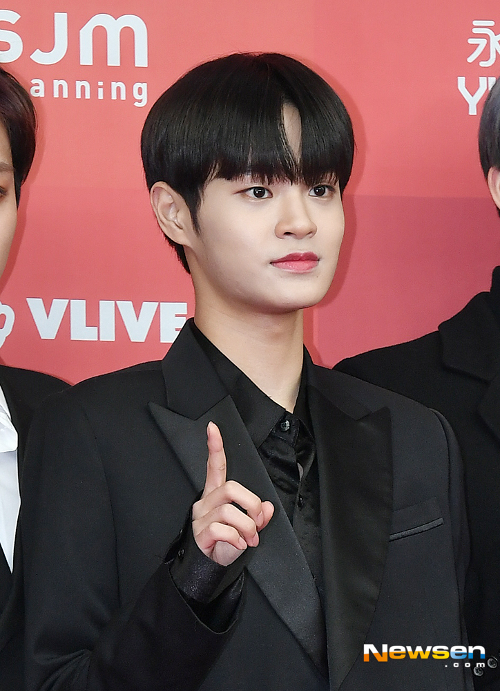 Wanna One Lee Dae-hwi poses on the red carpet and photo wall ahead of the awards ceremony for the 33rd Golden Disc Awards at Gocheok Sky Dome in Guro-gu, Seoul, on the afternoon of January 6.