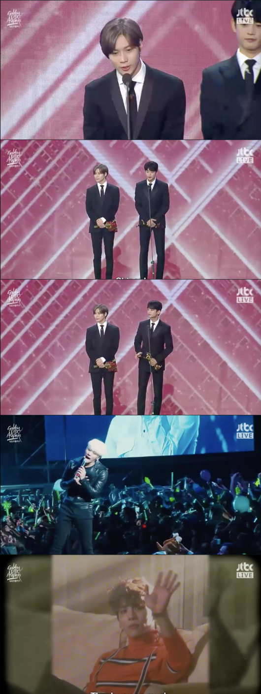 It was an unconcerned award.Twice, Wanna One, and SHINee Ko (late) Jonghyun were honored with the award while BTS won the Grand Prize in the Golden Disc Awards record category.Above all, they were impressed by Music fans with their impressions as brilliant as the trophy.The 33rd Golden Disc Awards Awards awards ceremony was held at the Gocheok Sky Dome in Seoul on the afternoon of the 6th.Singer Sung Sik Kyung and actor Jang So-la were in charge of the project, and BTS, Twice, New East W, Seventeen, Pol Kim, Monster X, Wanna One, Izuwon and Stray Kids attended.#BTS Proud Team NameBTS won the record Grand Prize at the Golden Disc Awards.BTS also won four awards, including the U + Idol Live Popular Award, and the Wang Yiwin Music Golden Disc Awards.When the brand prize was called, the BTS bowed its head and thanked them. I got the fruits of running hard last year.Many modifiers were burdensome and difficult.We were disappointed that we were more than ambitious than we wanted. When we first heard the name of BTS, many people would have been shocked and frightened.It was a name that was set in 2010. I hid it until just before my debut. I am now proud of the name BTS, and it fits with us. I think that many of the modifiers that have made us difficult will melt naturally if we work hard.I am so grateful, he confessed.#Wanna One Wannable, our first fanI had a lot of trouble with Wanna One, and I hope youre happy and healthy in 2019, said Wanna One, who won the award.In the video, Wanna One looked back on his activities after his debut.Yoon Ji-sung said, I recorded the first idol group debut album of the 21st century, and Hwang Min-hyun prided himself on I was the first to be honored with energetic.Kang Daniel expressed his gratitude, saying, It is Wannable who became our fan for the first time.Park Ji-hoon expressed his affection for saying, If it is short and long, thank you for giving me a moment that I never forgot for a long time.#and Jonghyun, I loved Music more than anyone.Although Jonghyun became an eternal star, he won the award for the Golden Disc Awards record category. The award was replaced by SHINee members Minho and Taemin.Thank you for giving this award to Jonghyun, and I thank you for your support for Jonghyun Lee, Minho said.Jong-hyun, who loved Music more than anyone else, should keep an eye on his brother, said Tae-min. On December 18, 2017, he died sadly.But the deceaseds Music is still loved by many.#MonsterX Third Consecutive Main AwardMonster X, who won the award, said, We have been told that we have appeared for the fourth consecutive year and have been in the record category for the third consecutive time.I am grateful to Monbebe for constantly loving the Starship family who made me attend these awards ceremony, he said. I will be a more growing and developing Monster X. I love Monbebebe.Here, IM attracted attention by leaving his impressions in fluent English.#StrayKids Hear Our Music, PowerStray Kids received the Rookie of the Year award with Aizwon, who thanked JYP officials, including producer Park Jin-young.Strakees said, Last year, we produced four albums with songs that we produced directly.We were able to make a lot of effort, he said. We were really impressed by our music.We will continue to include our story and let our music give a lot of energy to many people. DB, Golden Disc Awards