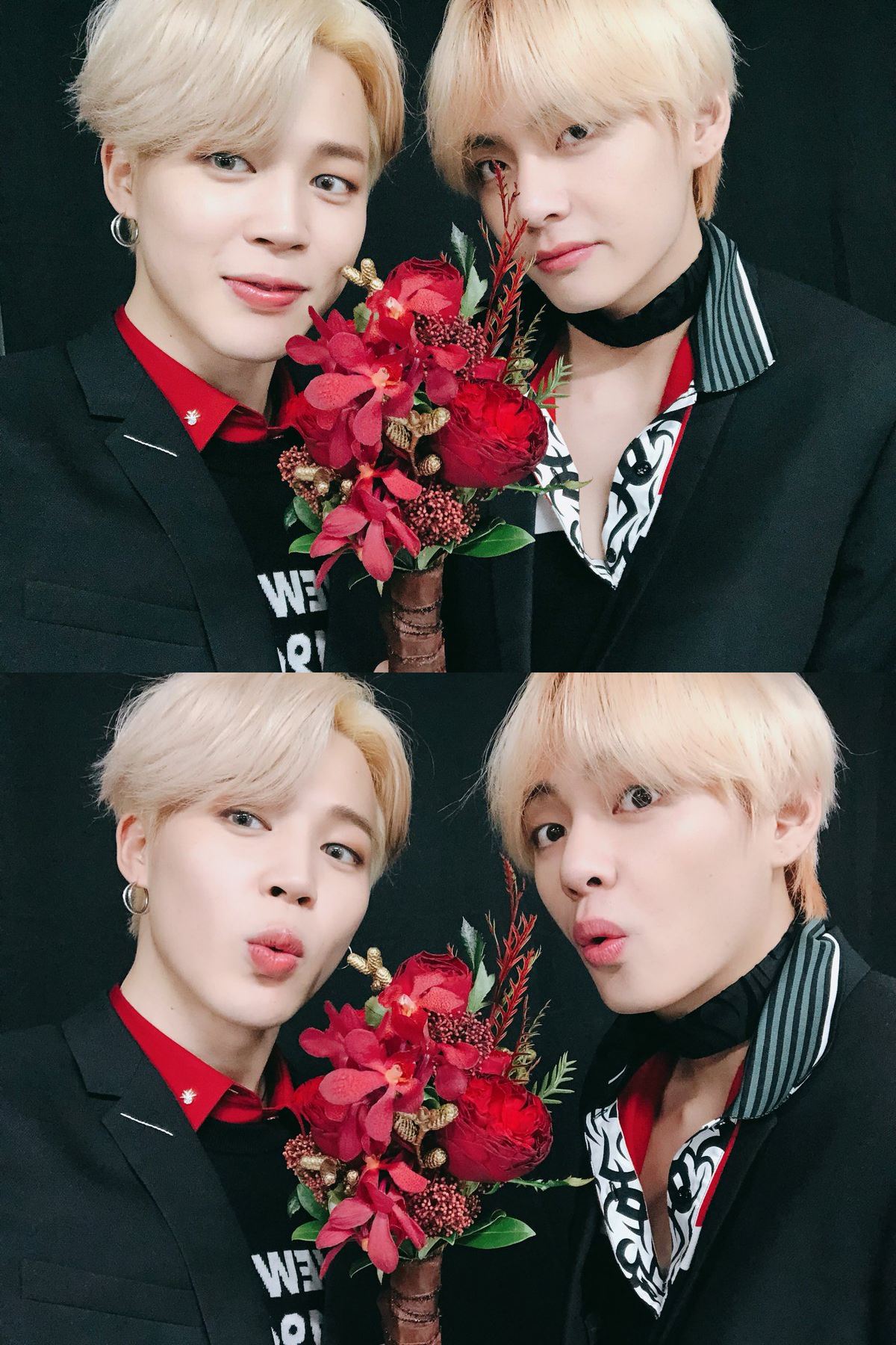 Group BTS member Jimin gave the fans a testimonial.On the 7th, Jimin told the official BTS SNS, I am happy to be able to start happy with you this year.Yesterday, I also cheered and picked up a lot of you, but thank you a lot. # JIMIN # Our Ami Award and posted a selfie.In the photo, he is staring at the camera with the same group member V and flowers. Then he showed his strangeness with a surprised expression.In particular, Jimin showed his affection for his fans through Hashtag # Our Armie Award.On the other hand, BTS, which Jimin belongs to, won the Grand Prize in the record category at the 33rd Golden Disk Awards on June 6.Photo = BTS Official SNS