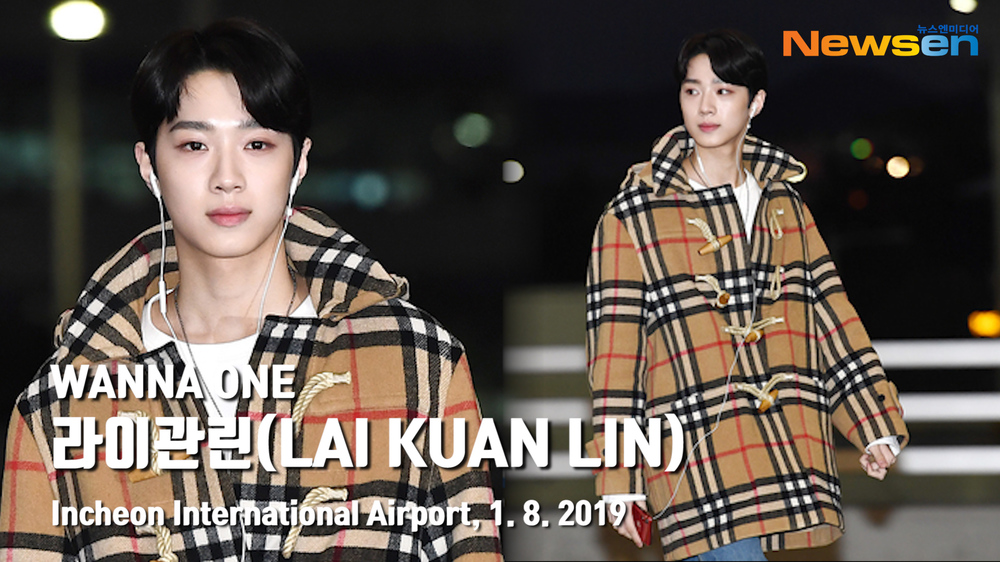 Wanna One (WANNA ONE) member Lai Kuan-lin (LAI KUAN LIN) left for Beijing, China, on the afternoon of January 8 to record photo shoots and entertainment programs through the Incheon International Airport in Unseo-dong, Jung-gu, Incheon.kim ki-tae